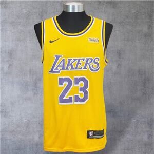 Nike LeBron James Lakers Jersey #23 Wish Swingman Yellow NBA Men's sz 48